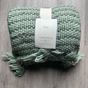 Threshold Studio McGee Sage Green Textured Throw